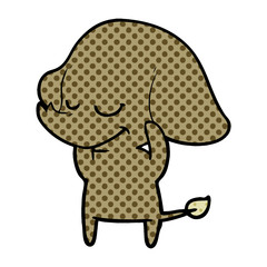 Fototapeta premium cartoon smiling elephant