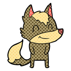 friendly cartoon wolf