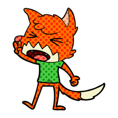 angry cartoon fox