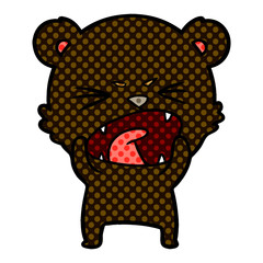 angry cartoon bear