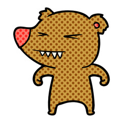angry bear cartoon