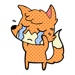 crying fox cartoon