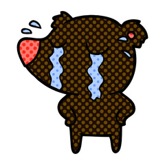 cartoon crying polar bear