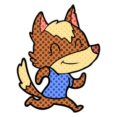 friendly cartoon wolf