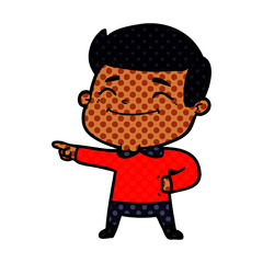 Obraz premium happy cartoon man