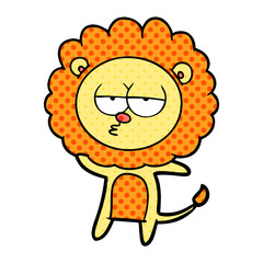 cartoon bored lion