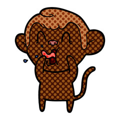 crazy cartoon monkey