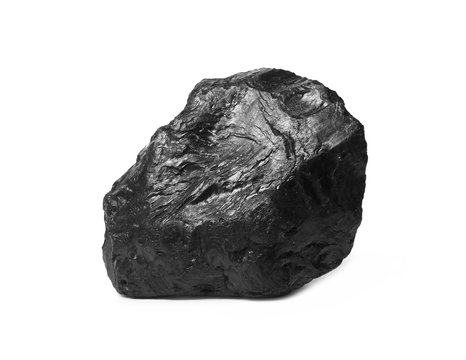 Coal pile isolated on white background