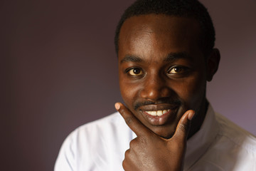 Portrait of african man with smile.