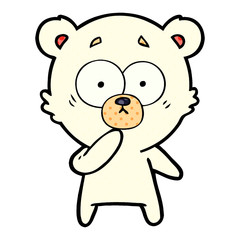 nervous polar bear cartoon