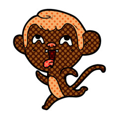 crazy cartoon monkey