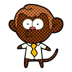 cartoon office monkey