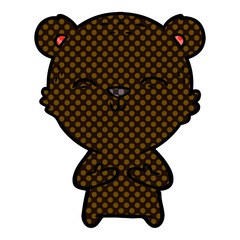 happy cartoon bear
