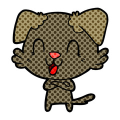 laughing cartoon dog