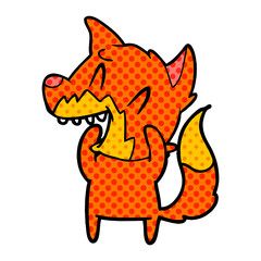 laughing fox cartoon