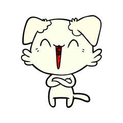 happy little dog cartoon
