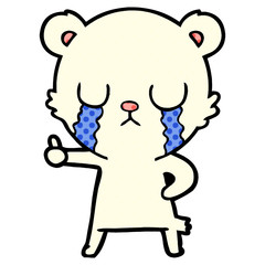 crying polar bear cartoon