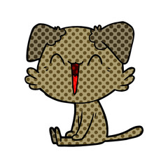 happy little dog cartoon