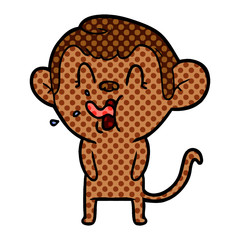 crazy cartoon monkey