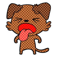 cartoon disgusted dog