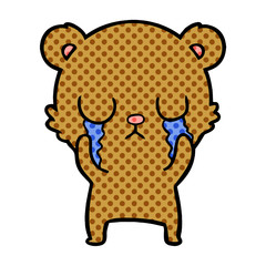 crying cartoon bear