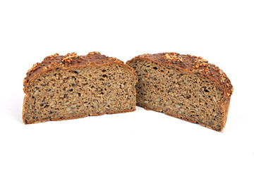 Vollkornbrot halbiert