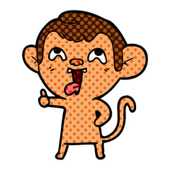 crazy cartoon monkey