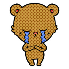 crying cartoon bear