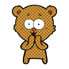 laughing teddy  bear cartoon