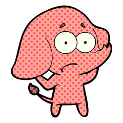 cartoon unsure elephant