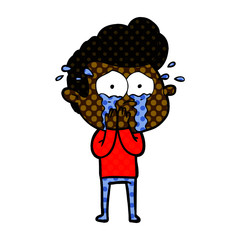concerned crying man