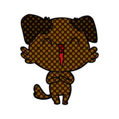 happy little dog cartoon