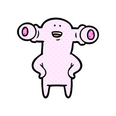 friendly cartoon alien
