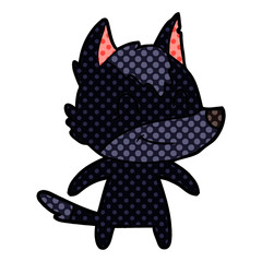 friendly cartoon wolf
