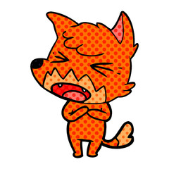 angry cartoon fox