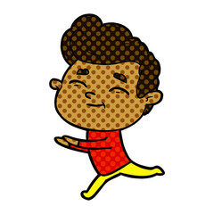 running cartoon man
