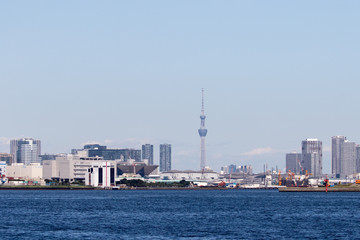 Fototapeta na wymiar tokyo skytree from sea