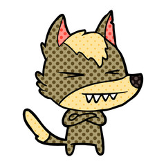 angry wolf cartoon