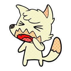 angry cartoon fox