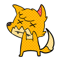 cartoon dead fox