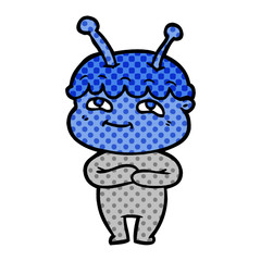 friendly cartoon spaceman