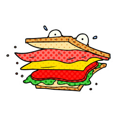 sandwich cartoon character