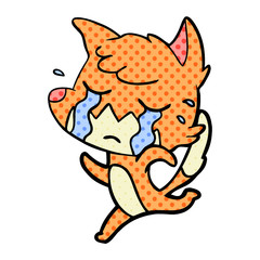 crying fox cartoon
