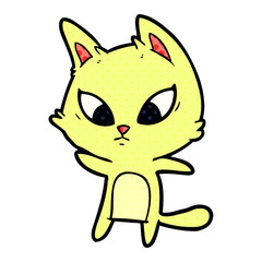 confused cartoon cat