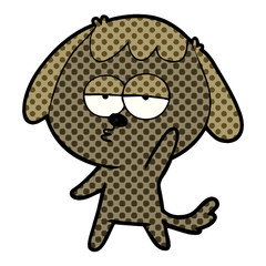 cartoon bored dog