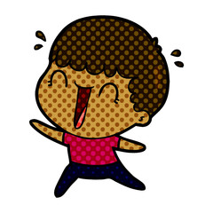 laughing cartoon man
