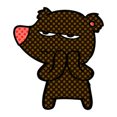 Obraz premium angry bear cartoon