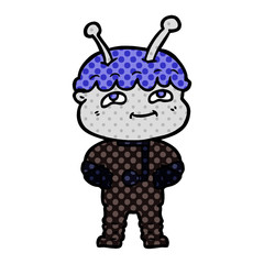 friendly cartoon spaceman