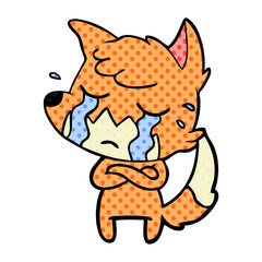 crying fox cartoon