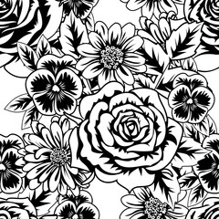 seamless monochrome pattern